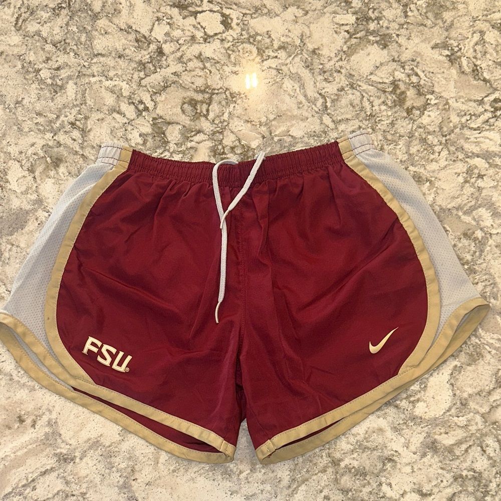 ❤️💛 Nike FSU Dri-FIT Running Shorts – Garnet & Gold (M, 3.5” Inseam)
